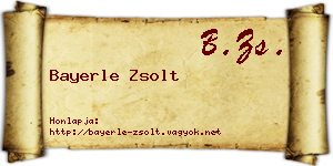 Bayerle Zsolt névjegykártya